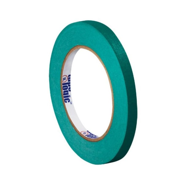 Tape Logic Masking Tape, 1/4x60 yd., PK12, 1/4" W x 60 yds L, Dark Green, 12 PK T93100312PKE - main